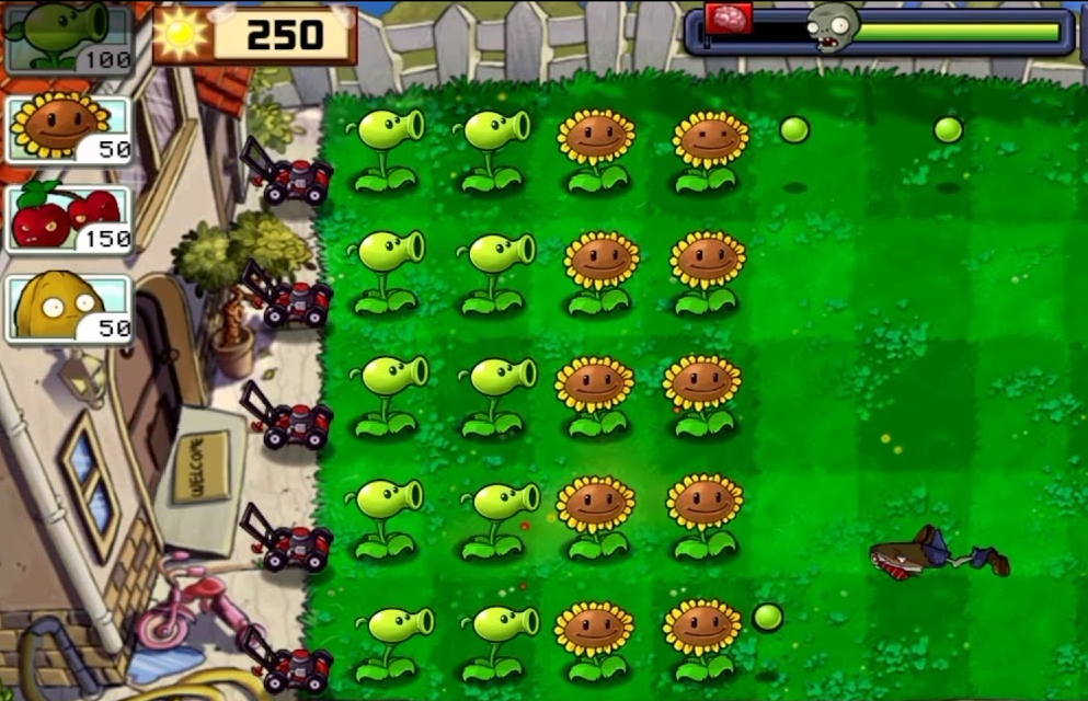 Plants are at war with zombies